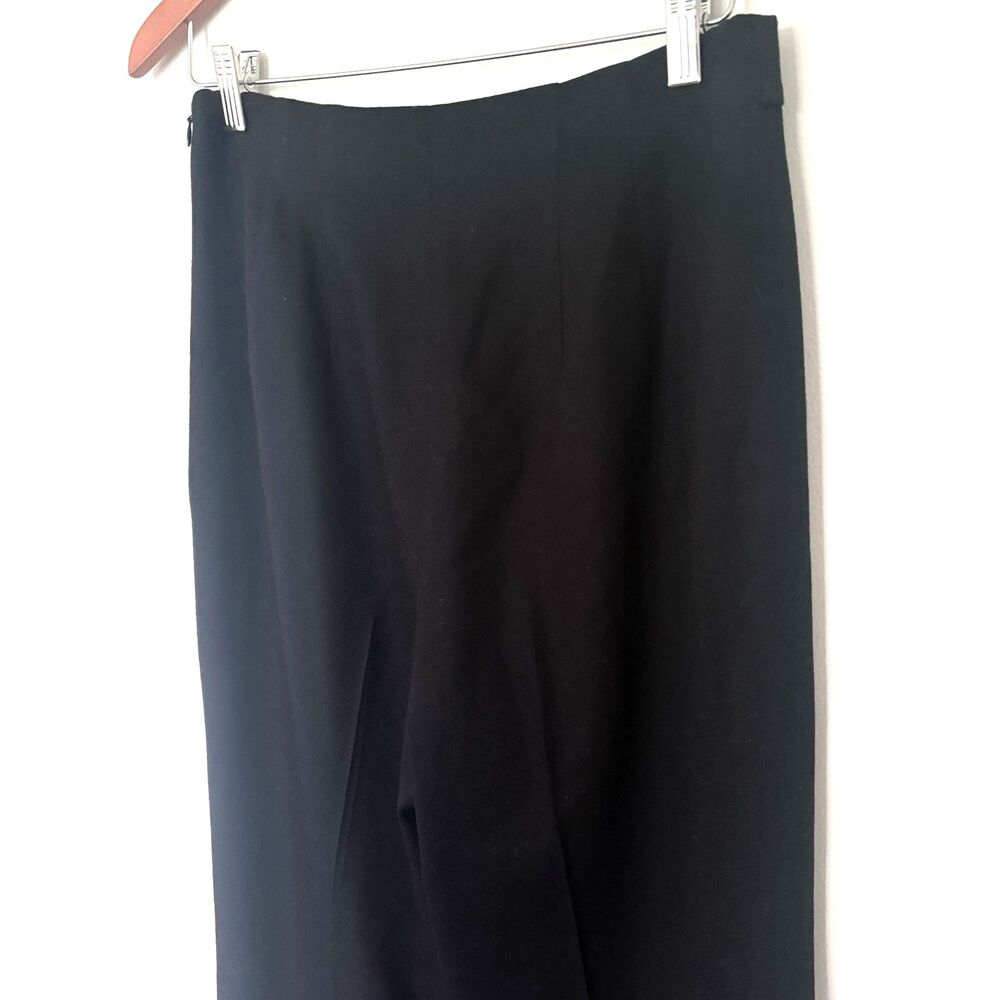 VTG Talbots Black Italian Wool Dress Pants Side Zip Stretch Tailored Trousers 8 - Picture 9 of 9